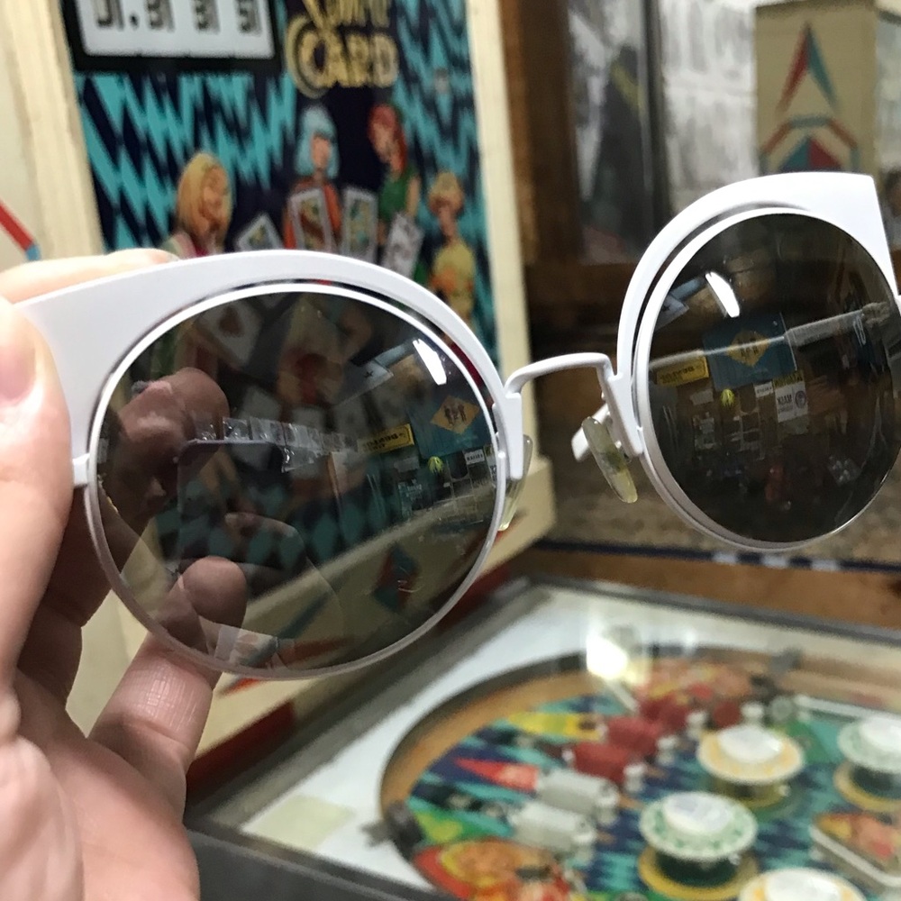 Fendi cat eye mirrored sunglasses